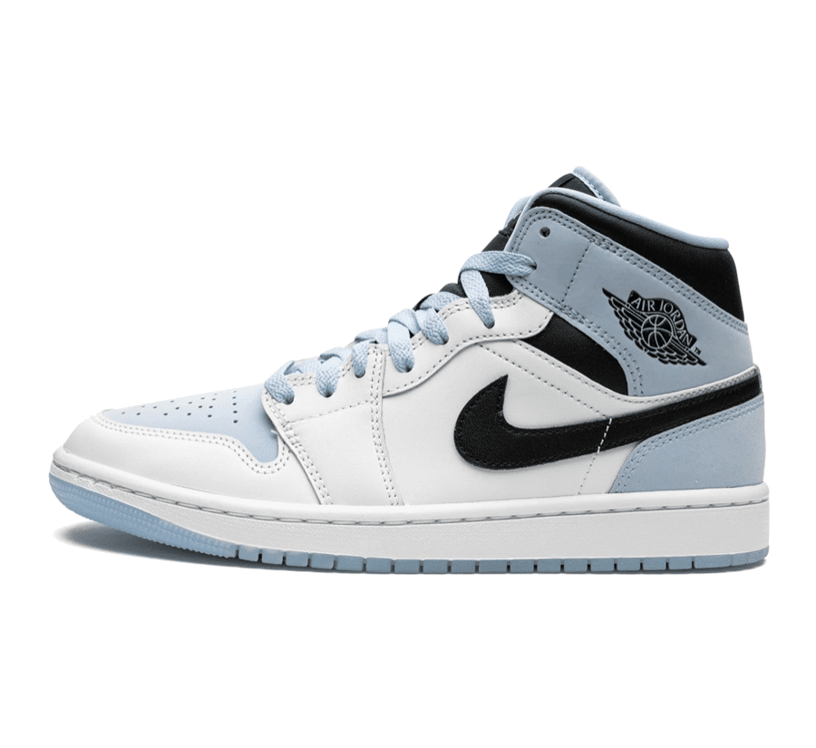 Air Jordan 1 Mid Ice Blue Black Neu Authentifiziert Unisex CARPET KICKS