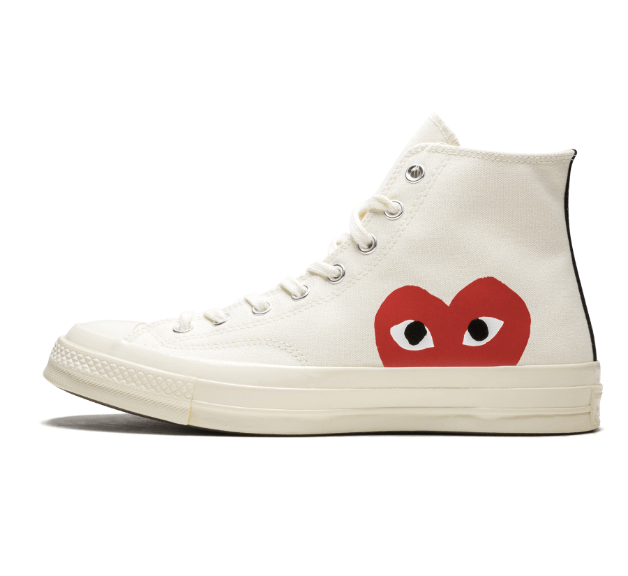 Play Comme des Garçons x Converse Chuck 70 High White