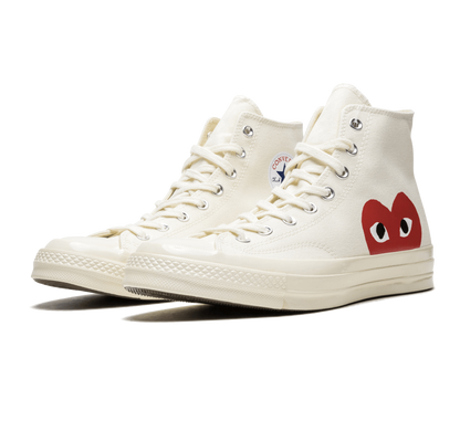 Play Comme des Garçons x Converse Chuck 70 High White