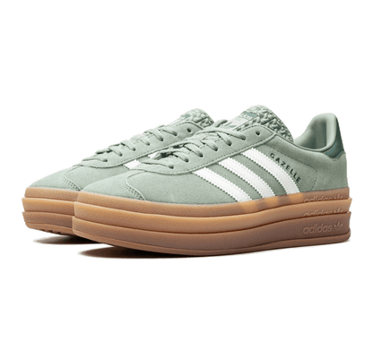 Adidas Gazelle Bold Silver Green Gum