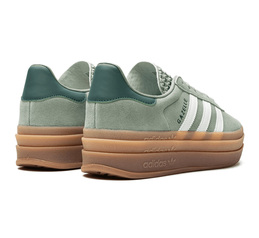 Adidas Gazelle Bold Silver Green Gum