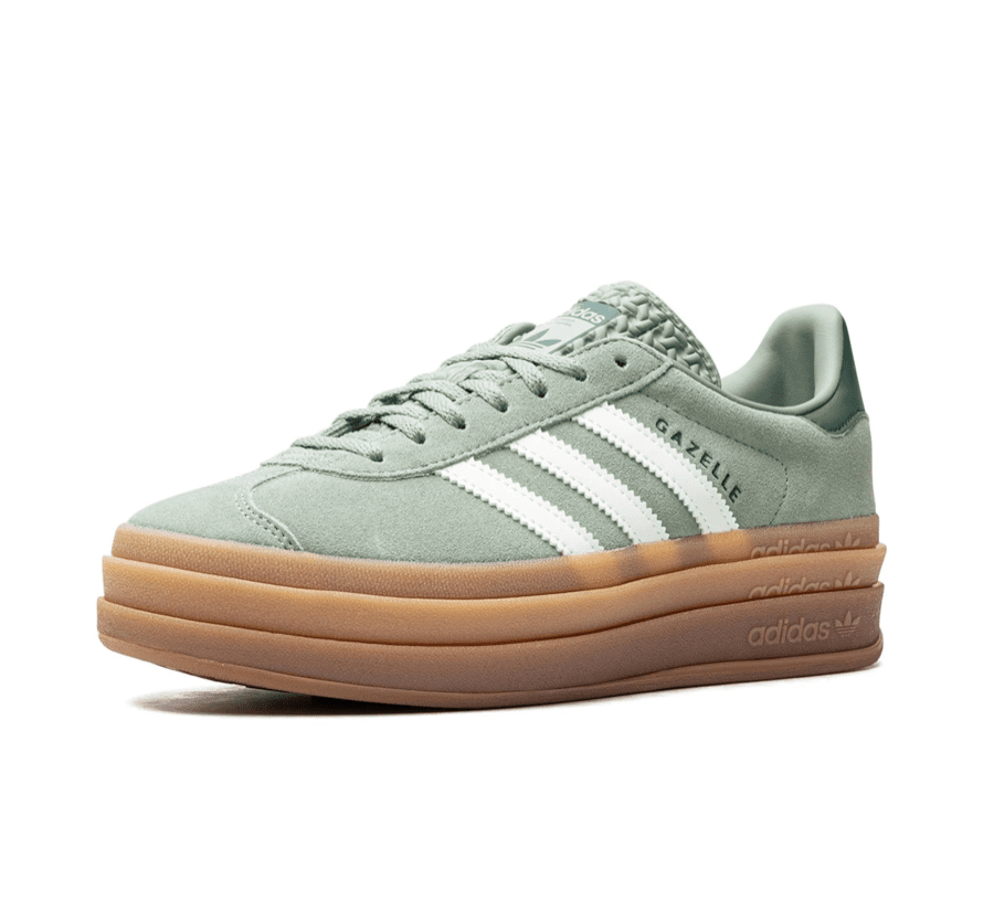 Adidas Gazelle Bold Silver Green Gum