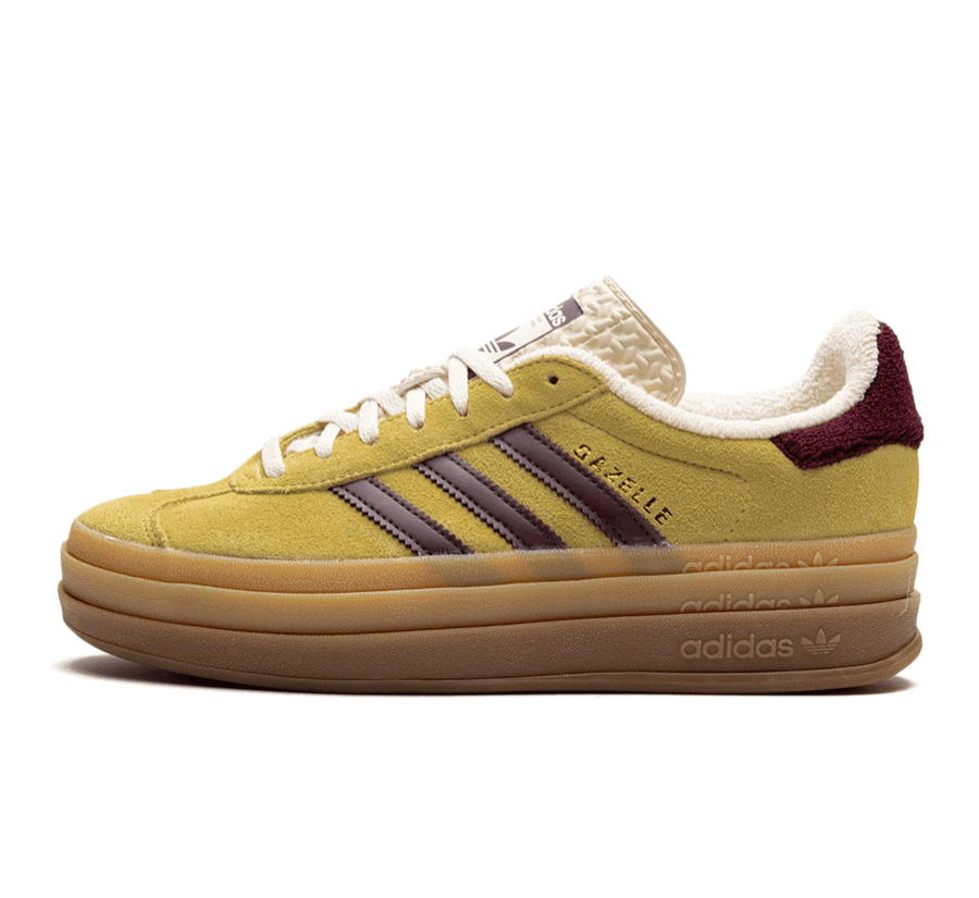 Adidas Gazelle Bold Yellow Burgundy