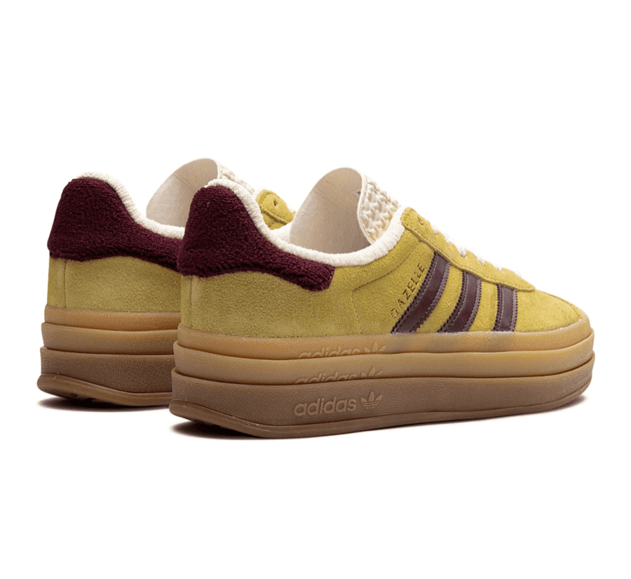 Adidas Gazelle Bold Yellow Burgundy