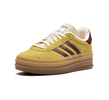 Adidas Gazelle Bold Yellow Burgundy