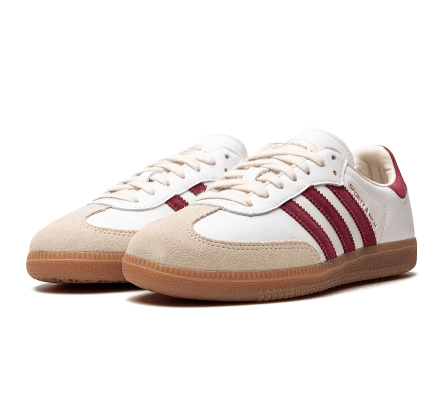 Adidas Samba OG x Sporty & Rich "White Core Burgundy"