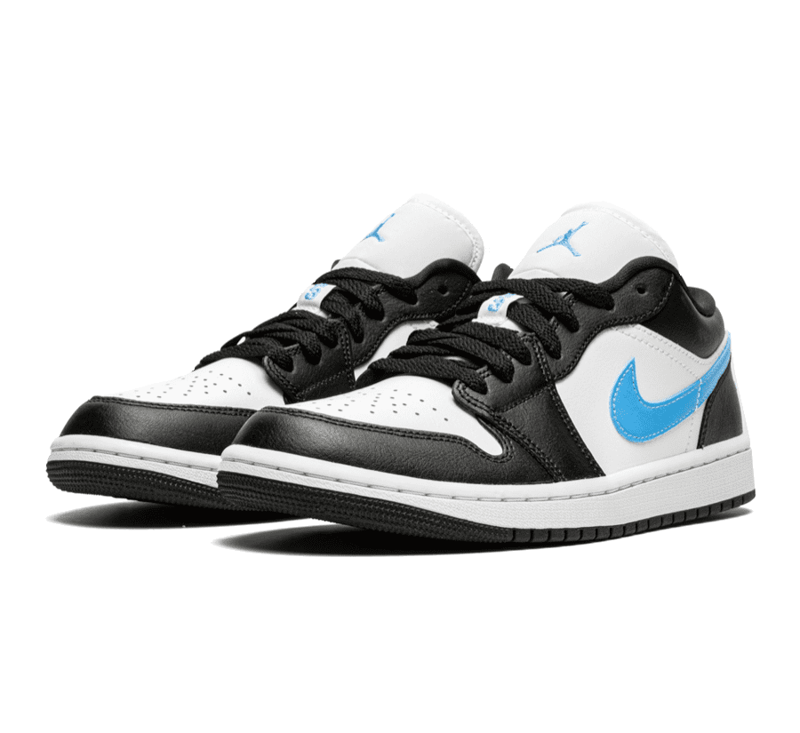 Blue and white and black jordans online