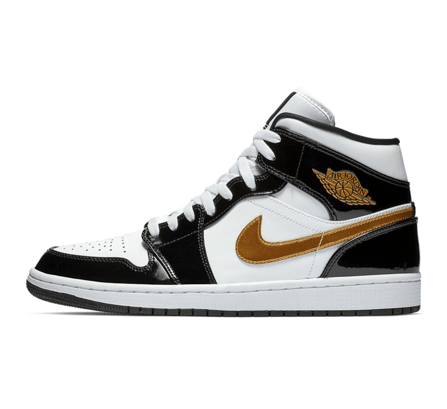 Air Jordan 1 Mid Black Gold