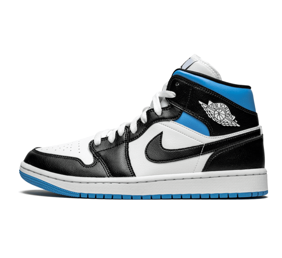 Air Jordan 1 Mid Black White University Blue (W)