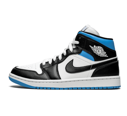 Air Jordan 1 Mid Black White University Blue (W)