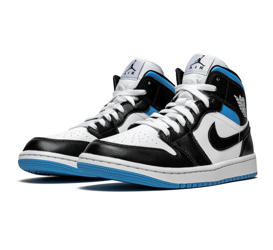 Air Jordan 1 Mid Black White University Blue (W)