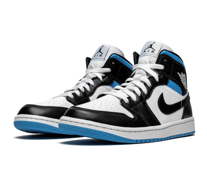 Air Jordan 1 Mid Black White University Blue (W)