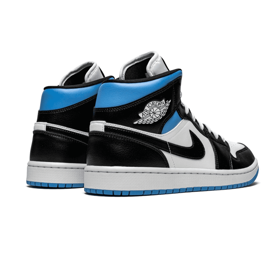 Air Jordan 1 Mid Black White University Blue (W)