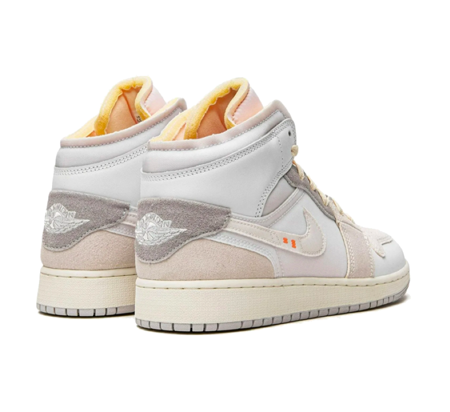 Air Jordan 1 Mid Craft Inside Out White Grey