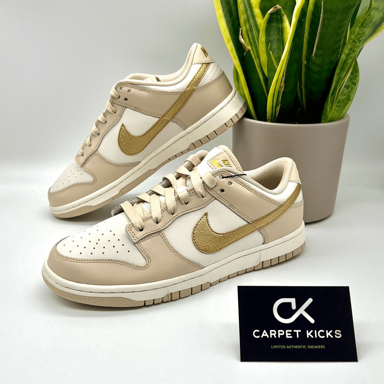 Nike Dunk Low Phantom Metallic Gold - CARPET KICKS