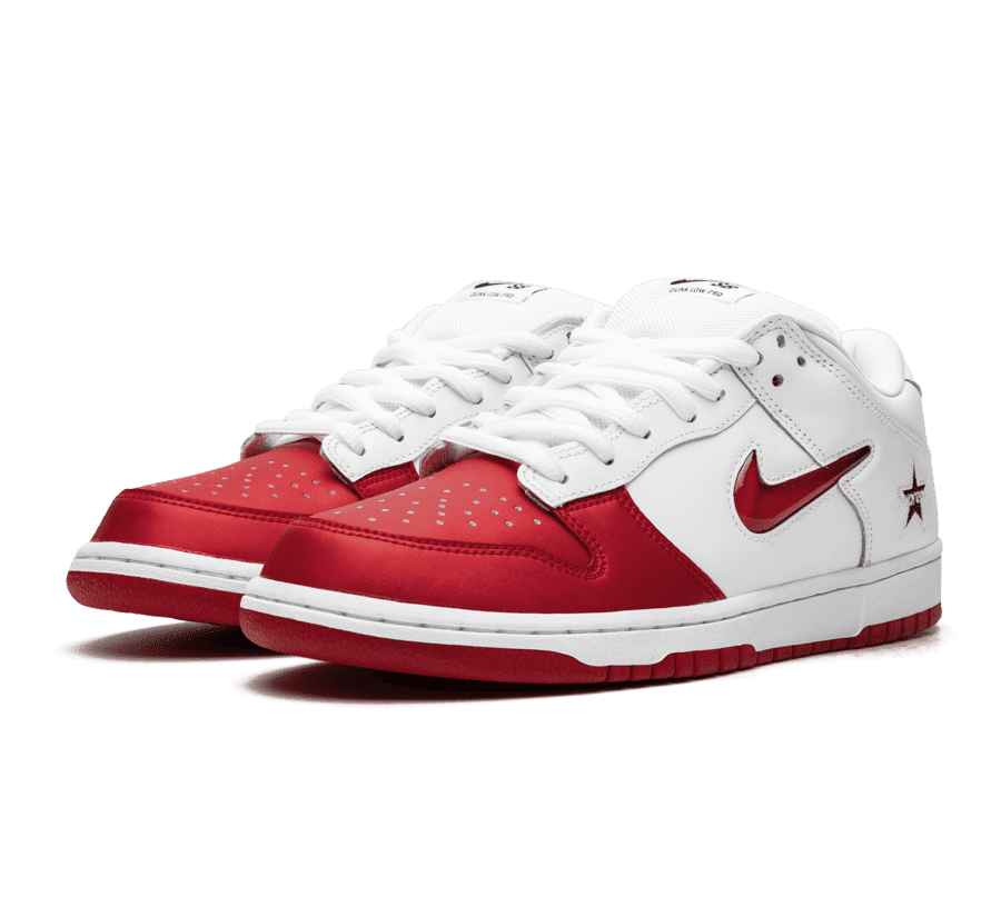 Nike SB Dunk Low x Supreme "Jewel Red Swoosh"