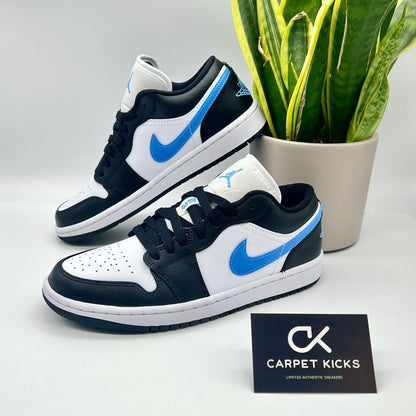 Air Jordan 1 Low Black University Blue White (W) - CARPET KICKS